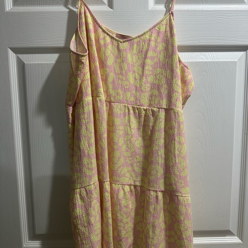 MUMU Pink and Yellow (leopard) Dress XXL